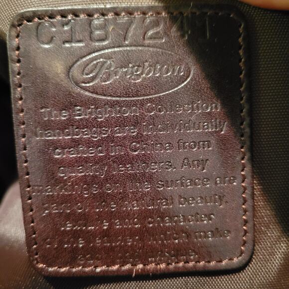 Brighton Audrey Tapestry Bag, brown leather trim multicolor floral shoulder bag - Picture 11 of 16